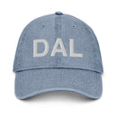 DAL Dallas Airport Code Denim Dad Hat