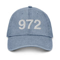 972 Dallas Area Code Denim Dad Hat