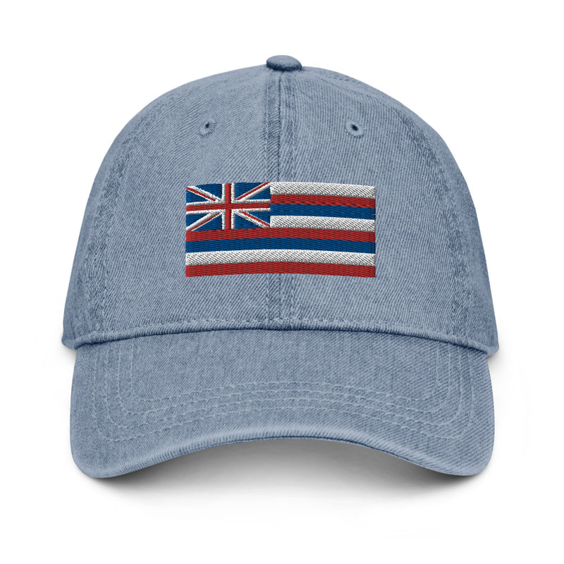 Hawaii Flag Denim Dad Hat