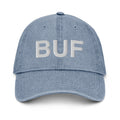 BUF Buffalo NY Airport Code Denim Dad Hat