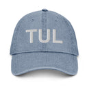 TUL Tulsa Airport Code Denim Dad Hat