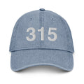 315 Upstate NY Area Code Denim Dad Hat