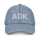 ADK Adirondack Mountains Upstate NY Denim Dad Hat