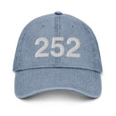 252 Outer Banks NC Area Code Denim Dad Hat