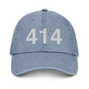 414 Milwaukee Area Code Denim Dad Hat