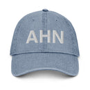 AHN Athens GA Airport Code Denim Dad Hat