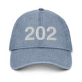 202 Washington DC Area Code Denim Dad Hat