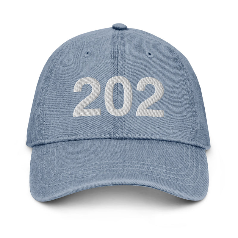 202 Washington DC Area Code Denim Dad Hat