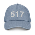 517 Lansing MI Area Code Denim Dad Hat