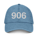 906 Upper Peninsula MI Denim Dad Hat