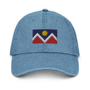 Denver Colorado Flag Denim Dad Hat