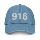 916 Sacramento Area Code Denim Dad Hat