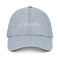 Script Asheville NC Denim Dad Hat