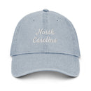 Script North Carolina Denim Dad Hat