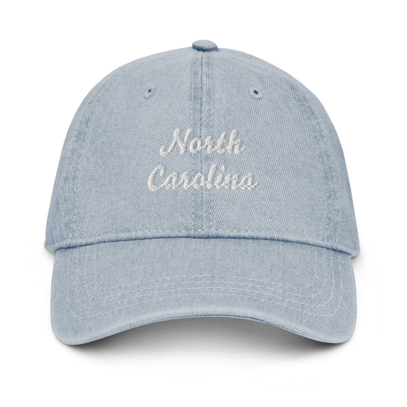 Script North Carolina Denim Dad Hat