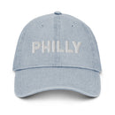 Philly Distressed Denim Dad Hat