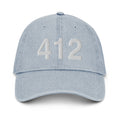 412 Pittsburgh Area Code Denim Dad Hat