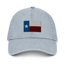 Maroon Texas Flag Denim Dad Hat