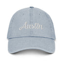 Script Austin TX Denim Dad Hat