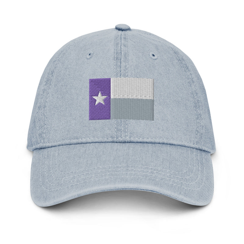 Purple Texas Flag Denim Dad Hat