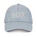 907 Alaska Area Code Denim Dad Hat