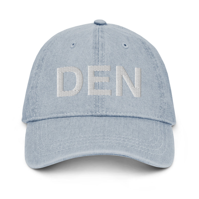 DEN Denver Airport Code Denim Dad Hat