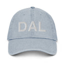 DAL Dallas Airport Code Denim Dad Hat