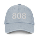 808 Honolulu Area Code Denim Dad Hat