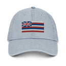 Hawaii Flag Denim Dad Hat