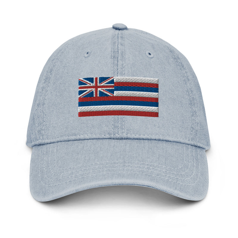 Hawaii Flag Denim Dad Hat