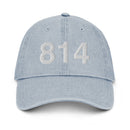 814 Erie Area Code Denim Dad Hat