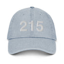 215 Philadelphia Area Code Denim Dad Hat