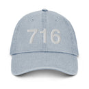 716 Buffalo NY Area Code Denim Dad Hat