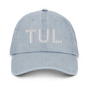 TUL Tulsa Airport Code Denim Dad Hat