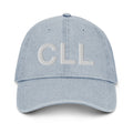 CLL College Station Airport Code Denim Dad Hat