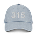 315 Upstate NY Area Code Denim Dad Hat