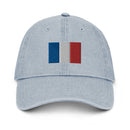 France Flag Denim Dad Hat