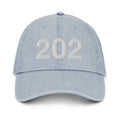 202 Washington DC Area Code Denim Dad Hat