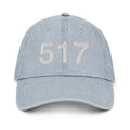 517 Lansing MI Area Code Denim Dad Hat
