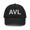 AVL Asheville NC Airport Code Distressed Dad Hat
