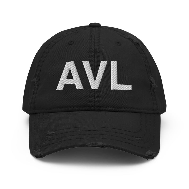 AVL Asheville NC Airport Code Distressed Dad Hat