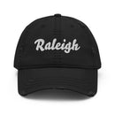 Script Raleigh NC Distressed Dad Hat