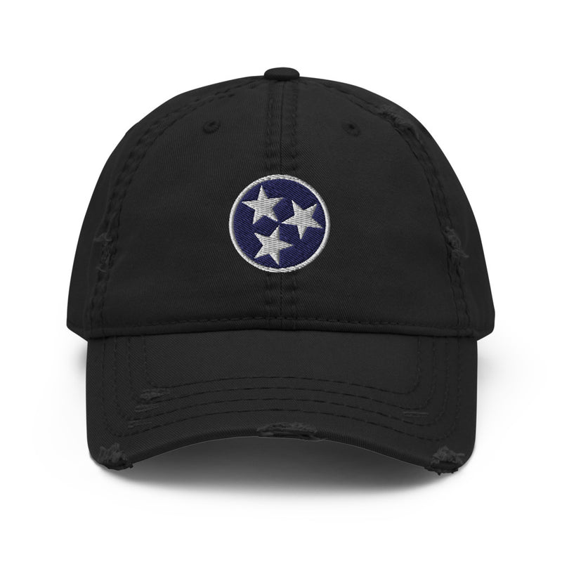 Tennessee Tri Star Flag Distressed Dad Hat