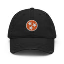 Orange Knoxville Tennessee Flag Distressed Dad Hat