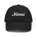 Script Miami FL Distressed Dad Hat