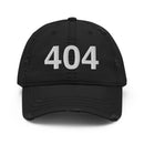 404 Atlanta Area Code Distressed Dad Hat
