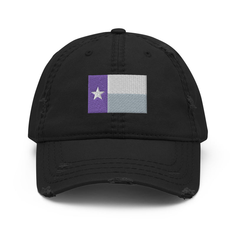 Purple Texas Flag Distressed Dad Hat