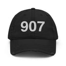 907 Alaska Area Code Distressed Dad Hat