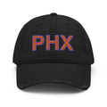 Orange and Purple PHX Phoenix Distressed Dad Hat