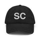 South Carolina SC Distressed Dad Hat